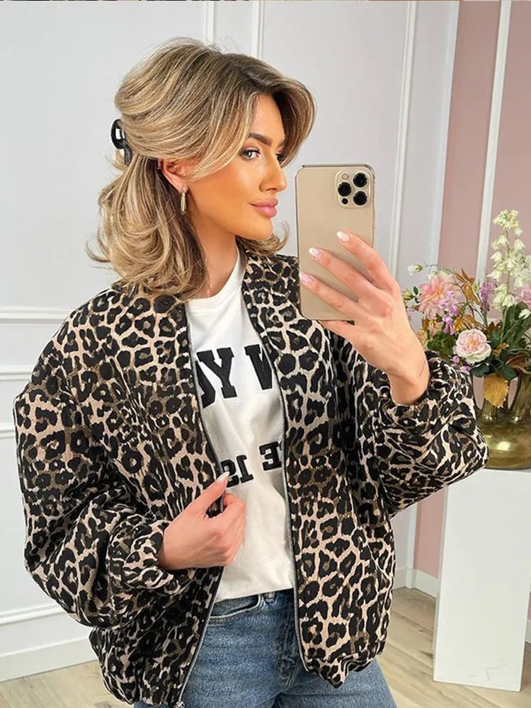 Almeria | Fashionable Leopard Print Women's Coat