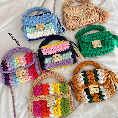 Colorful Rainbow - Crochet Handbag