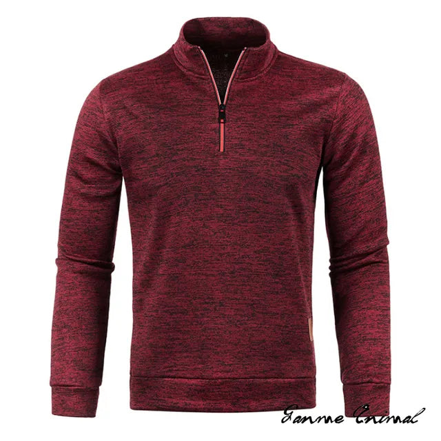 Men’s Turtleneck Sweater with Zipper | Versatile & Stylish Half-Zip Design