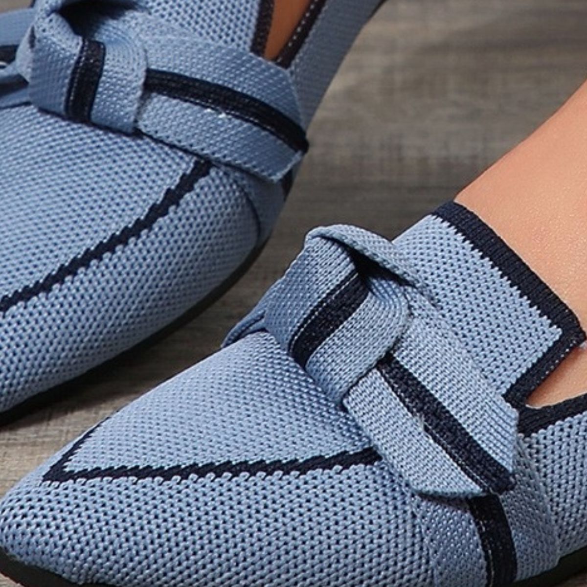 Bow Contrast Trim Point Toe Loafers | Elegant & Comfortable Slip-On Shoes