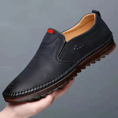 Men’s Casual Soft Leather Slip-On Shoes – Comfort & Style