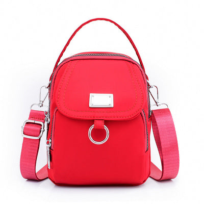 Casual Crossbody Bag with 3 Zipped Compartments