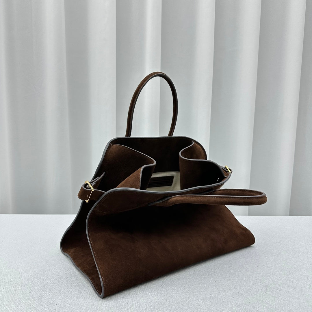 Elegant Suede Leather Tote Bag