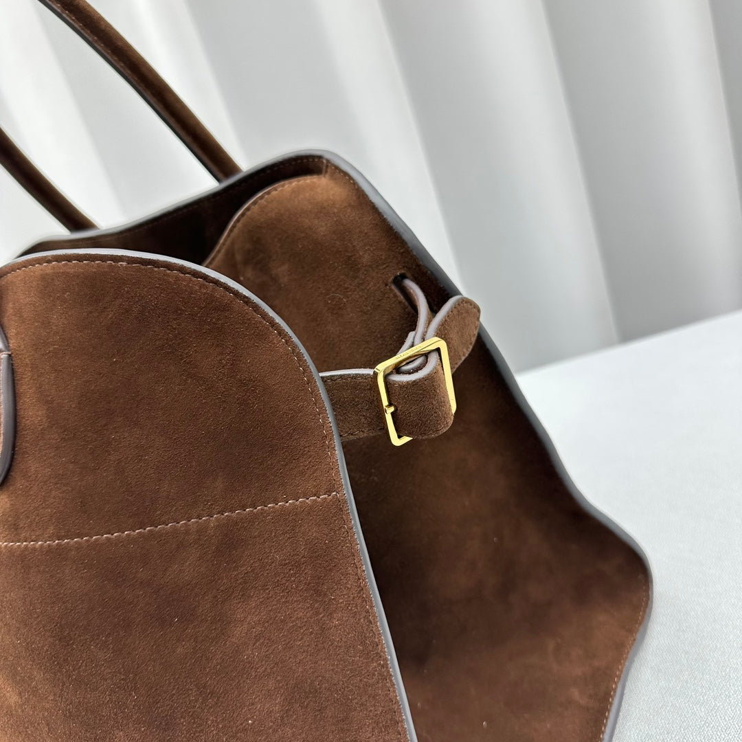 Elegant Suede Leather Tote Bag