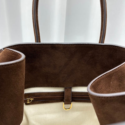 Elegant Suede Leather Tote Bag