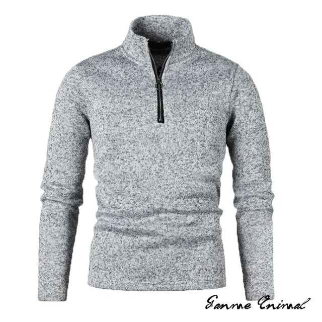 Men’s Turtleneck Sweater with Zipper | Versatile & Stylish Half-Zip Design