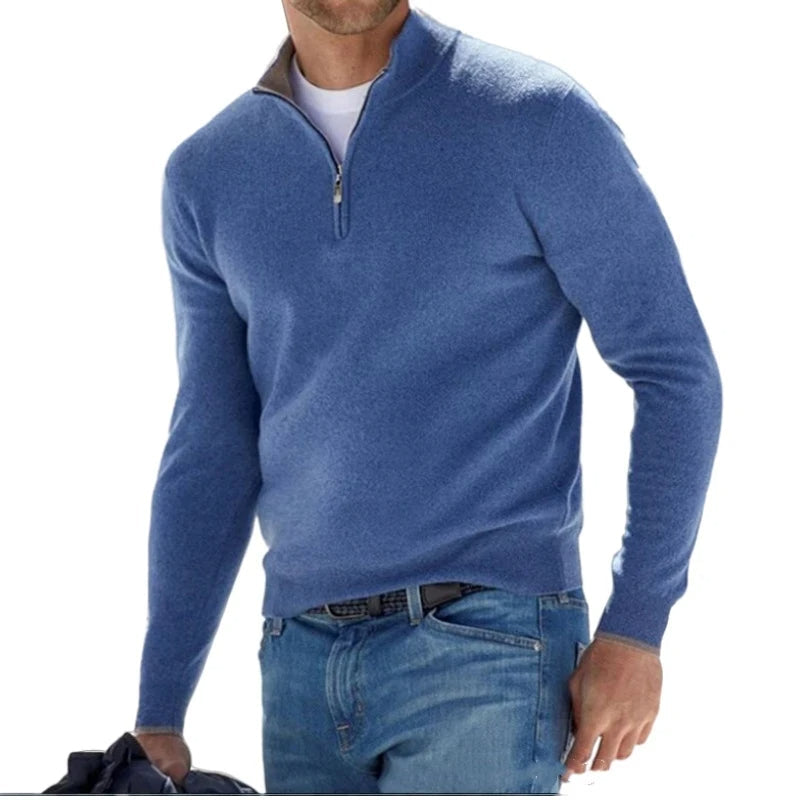 Luca Belloni Pullover | Half-Zip V-Neck Sweater for Men