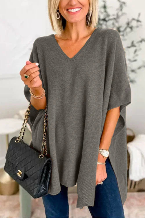 Poncho-Style Sweater | Cozy Knit for Effortless Elegance