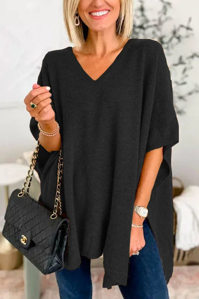 Poncho-Style Sweater | Cozy Knit for Effortless Elegance