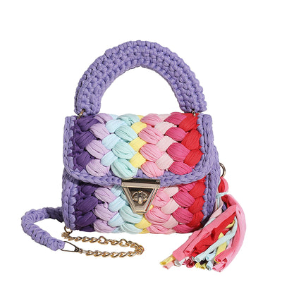 Colorful Rainbow - Crochet Handbag