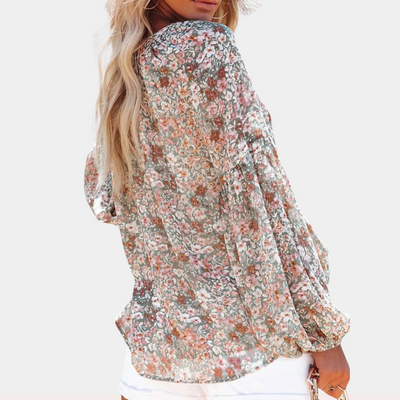 Amya™ - Women's Floral Long Sleeve Blouse