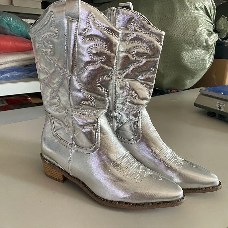 Angela Cowboy Boots | Western Zipper Boots for Women – Stylish & Comfortable Footwear