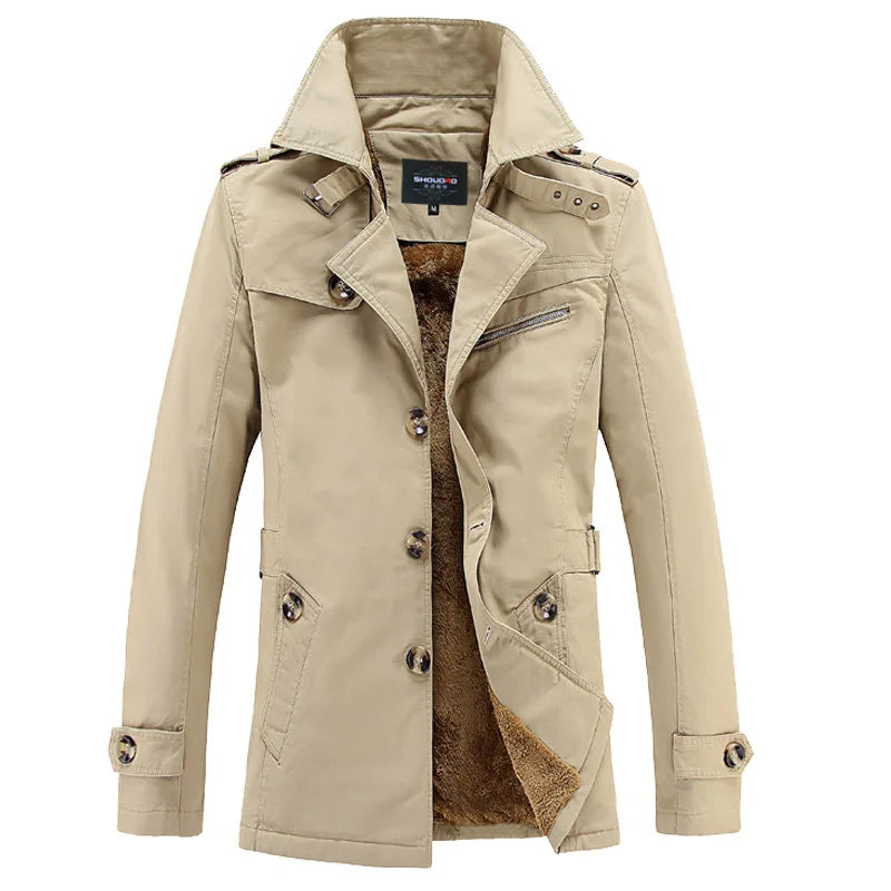 Michiel Winter Trench Coat | Stylish & Warm Winter Coat with Plush Lining