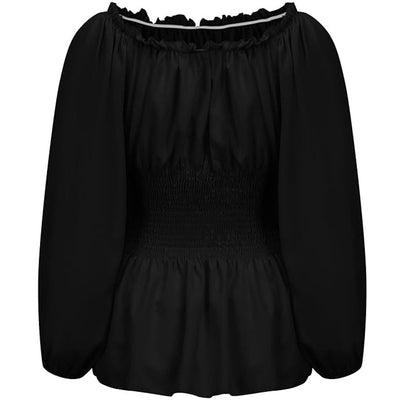 Elegant Off-Shoulder Blouse for Women | Puff Sleeve Corset Design