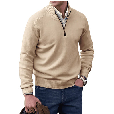 Dewitt Elegance Sweater | Cashmere Comfort with Half-Zip Closure