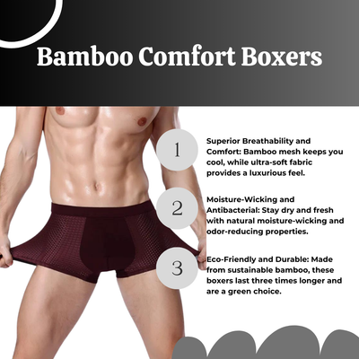 Bamboo Comfort Boxers - Buy 1 Pack Get 3!