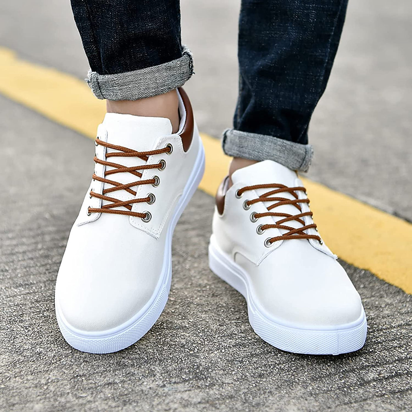 David™ Canvas Sneakers | Stylish Men's Sneakers with White Sole