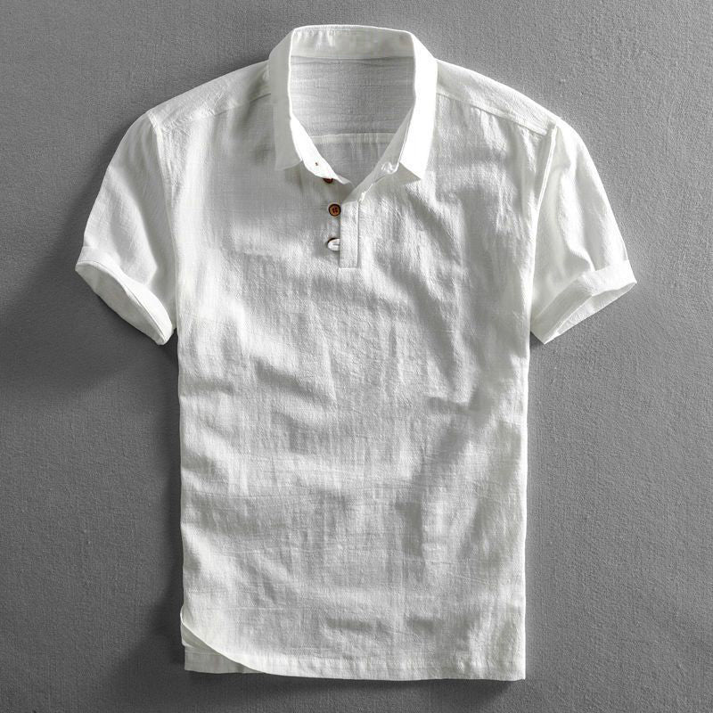 Bastian Men’s Linen Polo Shirt