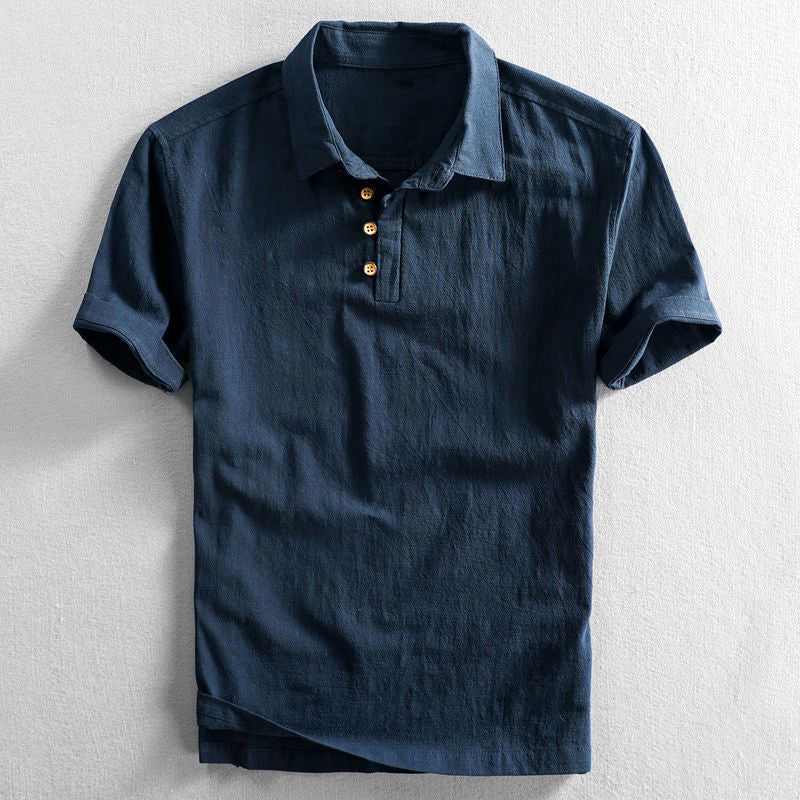 Bastian Men’s Linen Polo Shirt