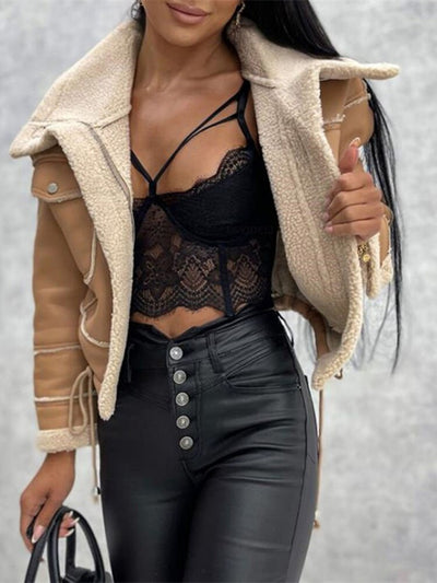 Lammy Cropped Leather Jacket | Stay Warm & Fashionable this Winter