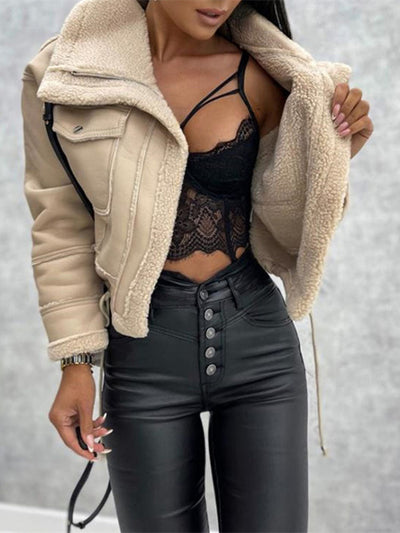 Lammy Cropped Leather Jacket | Stay Warm & Fashionable this Winter