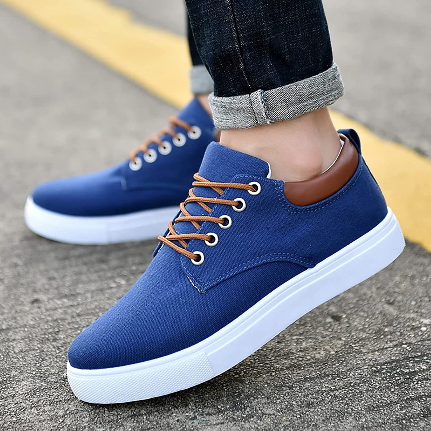 David™ Canvas Sneakers | Stylish Men's Sneakers with White Sole