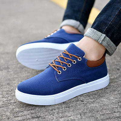 David™ Canvas Sneakers | Stylish Men's Sneakers with White Sole