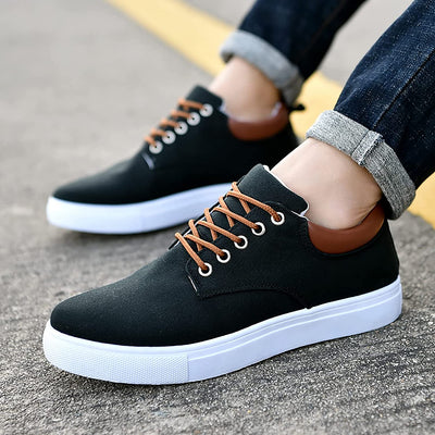 David™ Canvas Sneakers | Stylish Men's Sneakers with White Sole