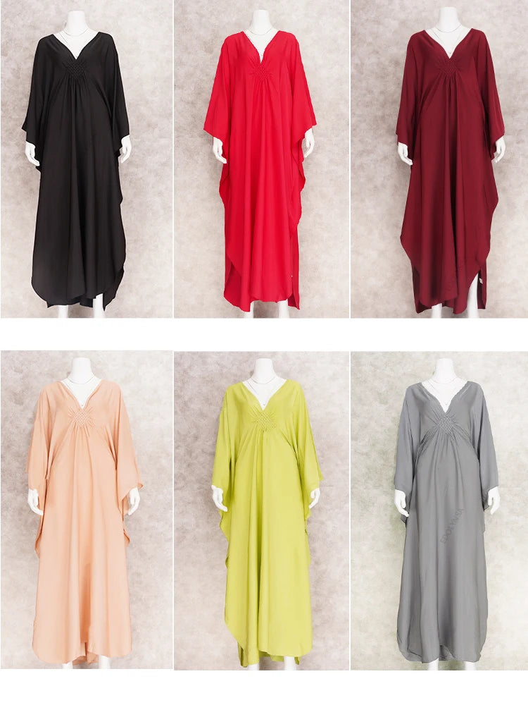 Batwing Sleeve Loose Women Maxi Dress