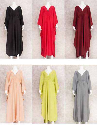 Batwing Sleeve Loose Women Maxi Dress