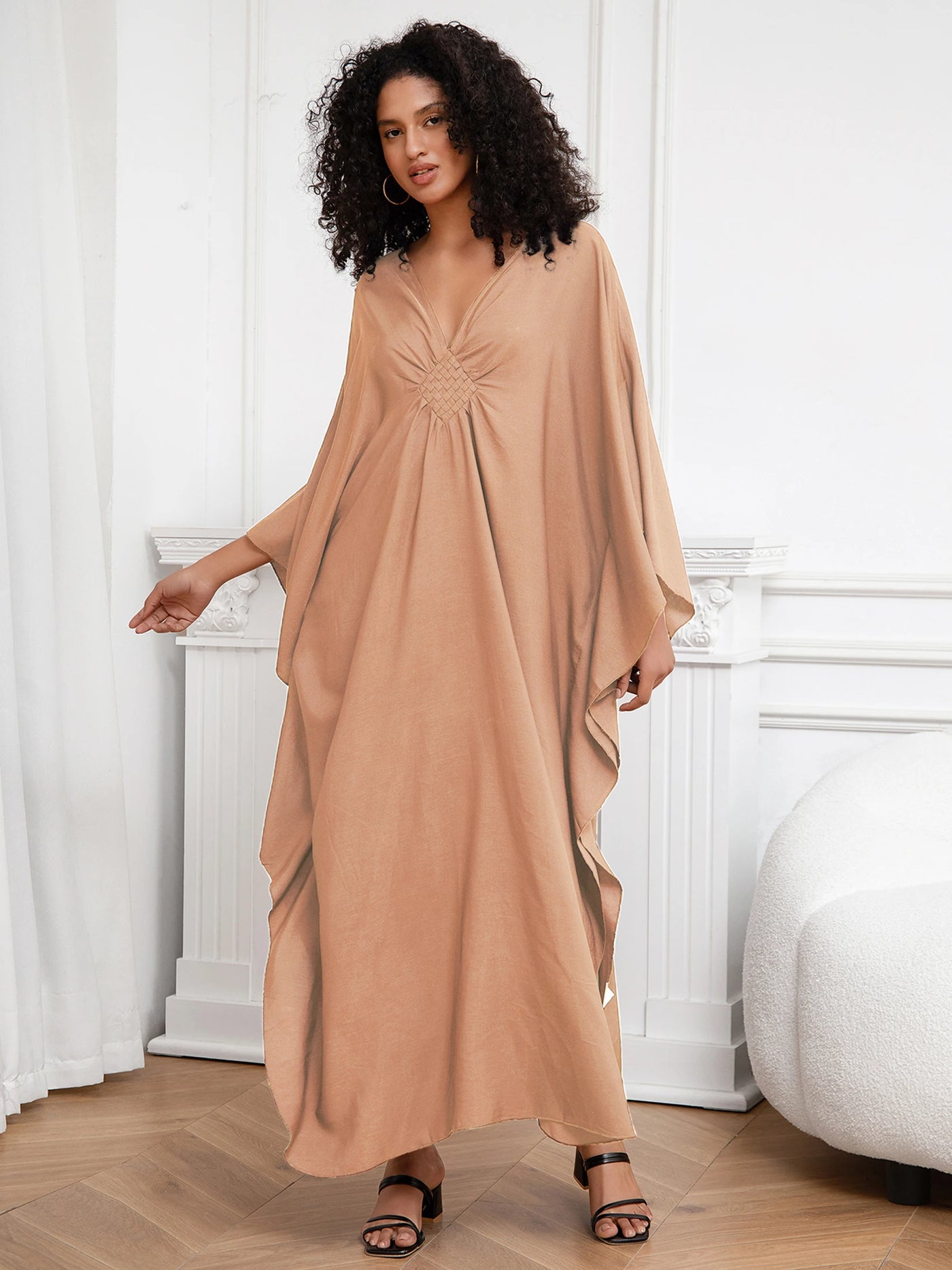 Batwing Sleeve Loose Women Maxi Dress