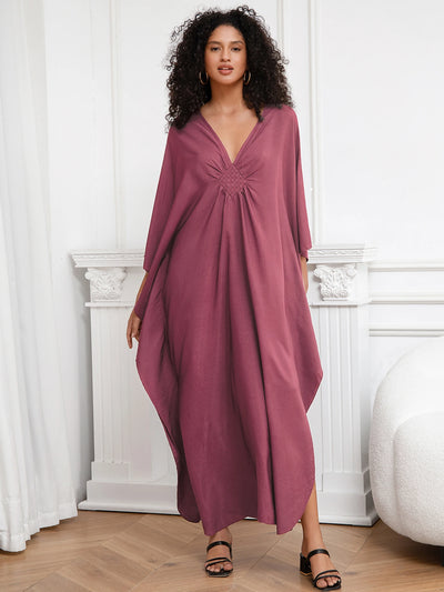 Batwing Sleeve Loose Women Maxi Dress