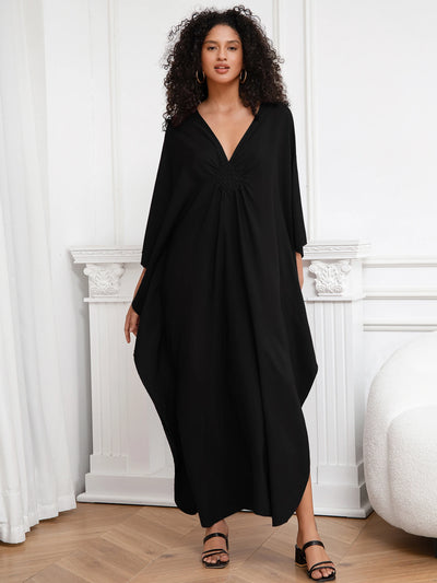 Batwing Sleeve Loose Women Maxi Dress