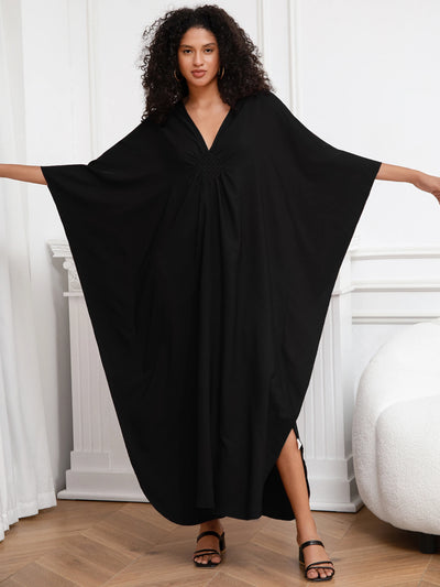 Batwing Sleeve Loose Women Maxi Dress