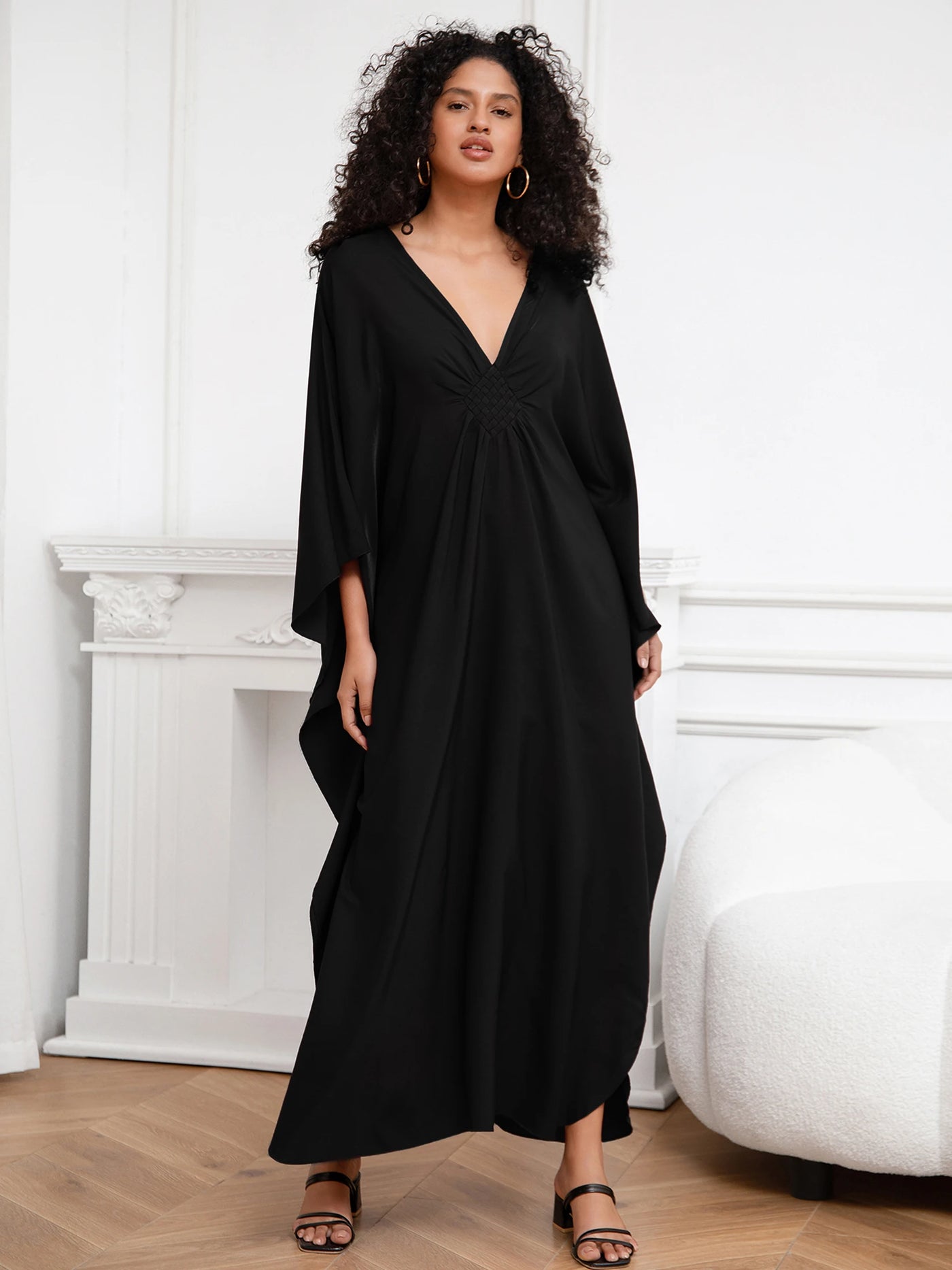 Batwing Sleeve Loose Women Maxi Dress