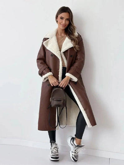 Elena™ – Long Coat for Elegant Winter Warmth and Style