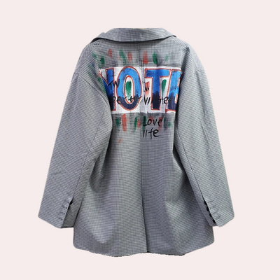 Berthe | Oversized Women's Blazer with Graffiti Text