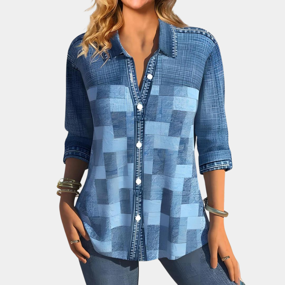 Carly | Fitted Plaid Women's Shirt - Tailored Style