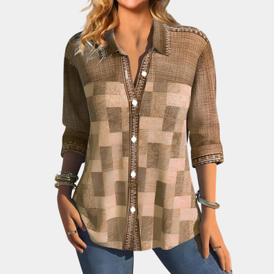 Carly | Fitted Plaid Women's Shirt - Tailored Style