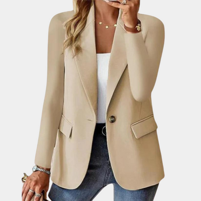 Elegant Women's Blazer | Single-Button Slim Fit Design