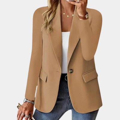 Elegant Women's Blazer | Single-Button Slim Fit Design