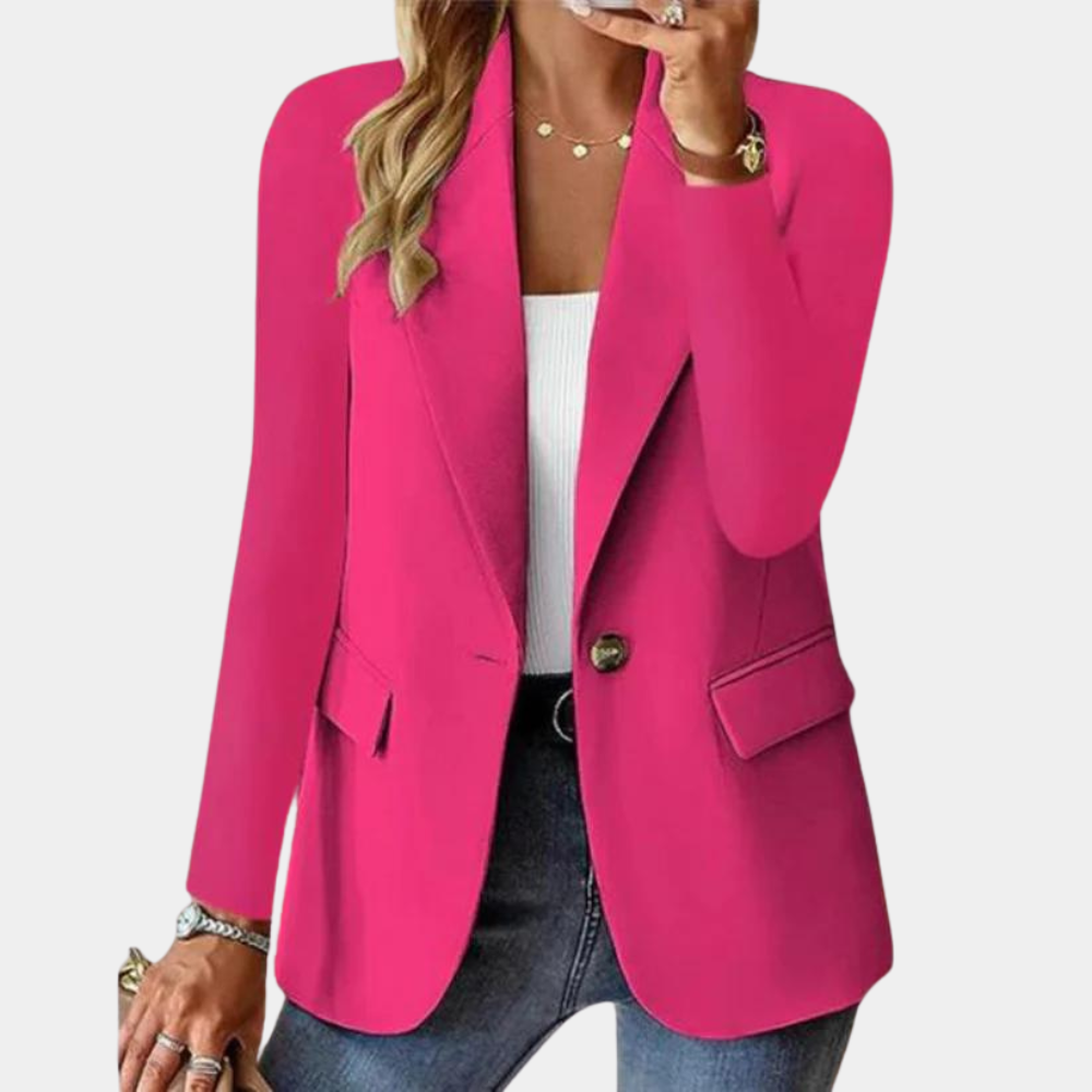 Elegant Women's Blazer | Single-Button Slim Fit Design