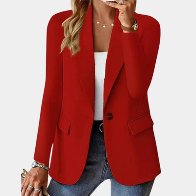 Elegant Women's Blazer | Single-Button Slim Fit Design