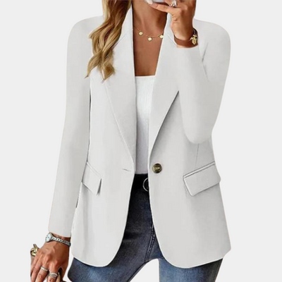 Elegant Women's Blazer | Single-Button Slim Fit Design