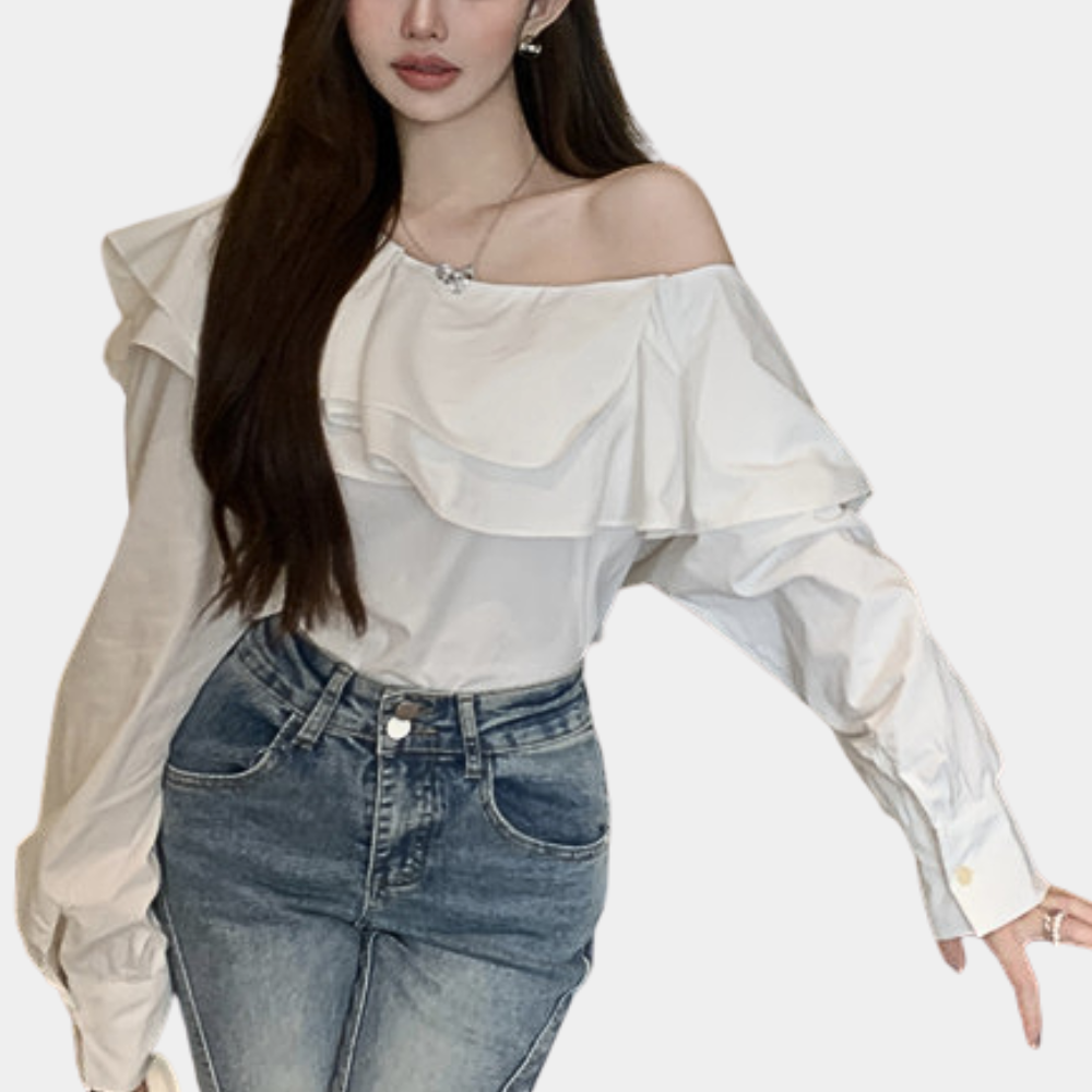 Alena™ - Elegant Off-Shoulder Blouse for Women