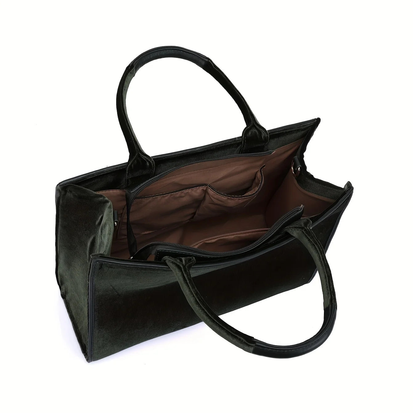 Ladies' Shiny Green Handheld Tote