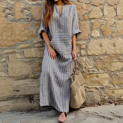 Flowy Striped Women Dress