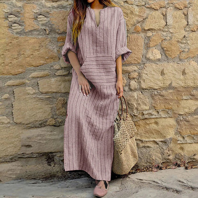 Flowy Striped Women Dress