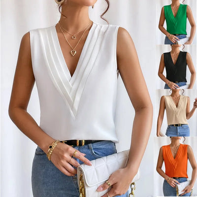 Loose Sleeveless Women Blouse