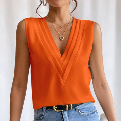 Loose Sleeveless Women Blouse